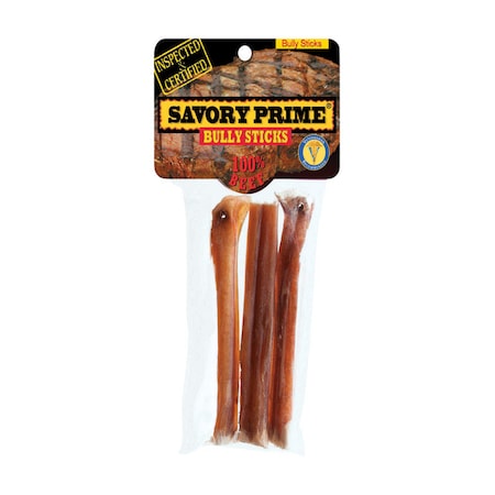 Savory Prime Savory Prime Beef Grain Free Bully Stick For Dogs 12 in. 3 pk 312